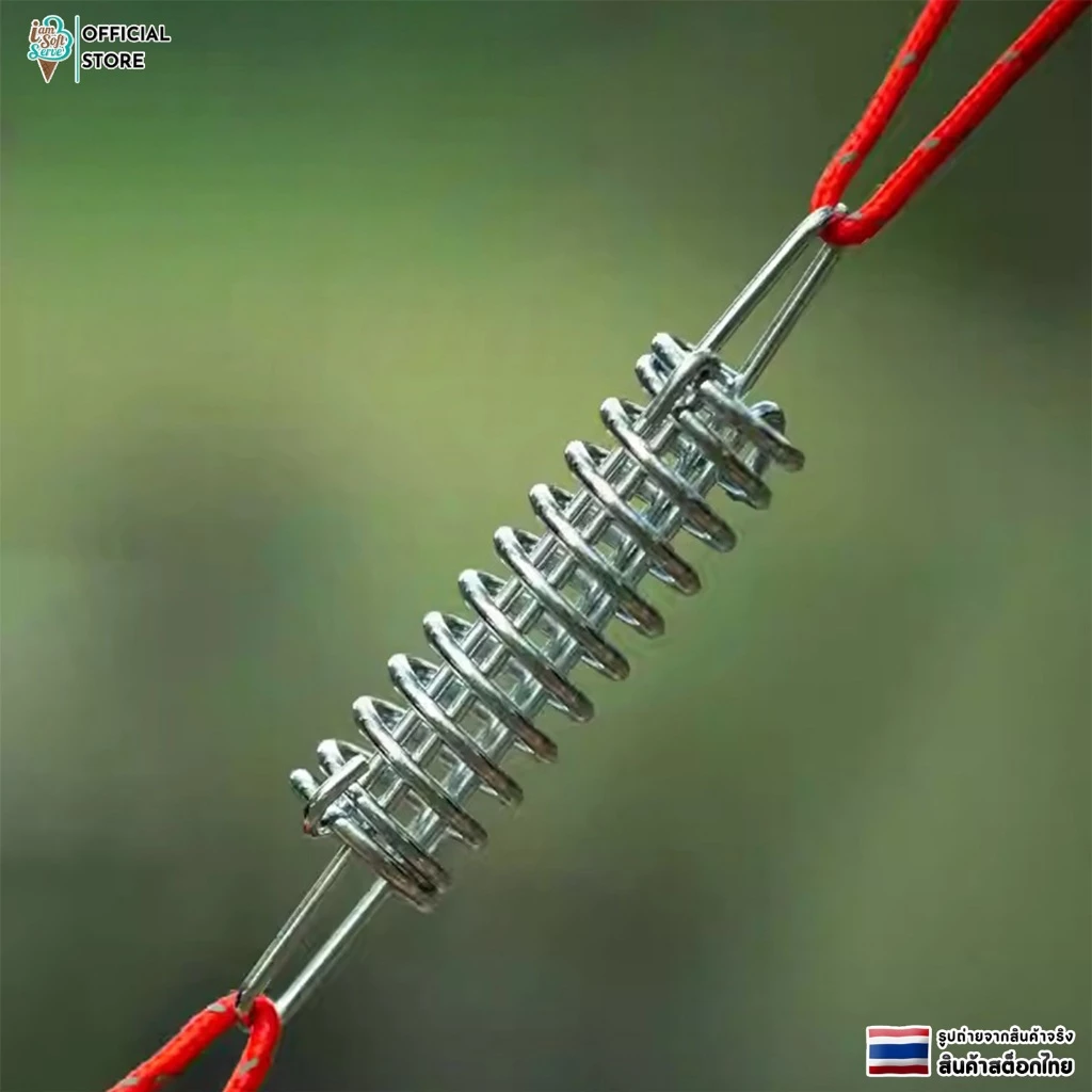 สปริงกันกระชาก สเเเตนเลส สำหรับเต็นท์หรือฟลายชีท กันลม ลดแรงกระแทก thumbnail 3