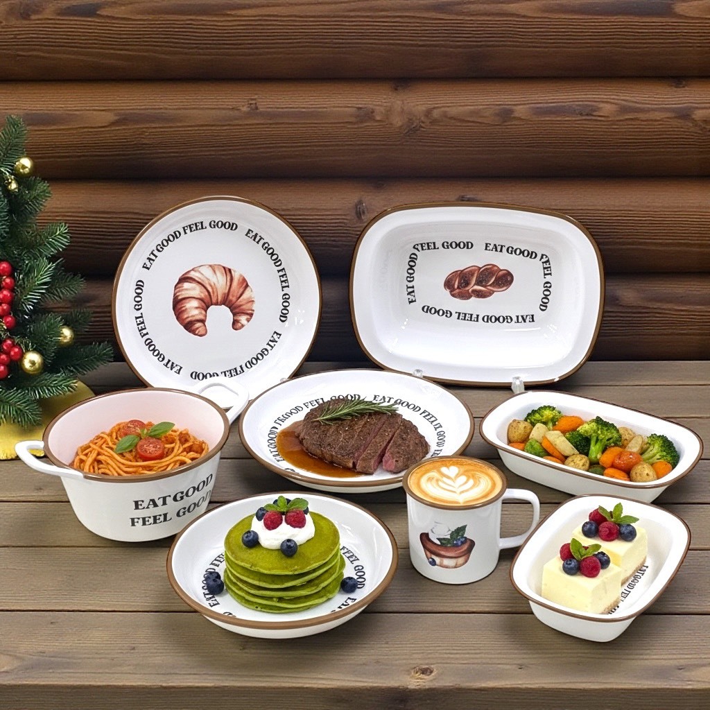 จานชามเมลามีน ลาย Eat Good Feel Good แบรนด์ Srithai Superware