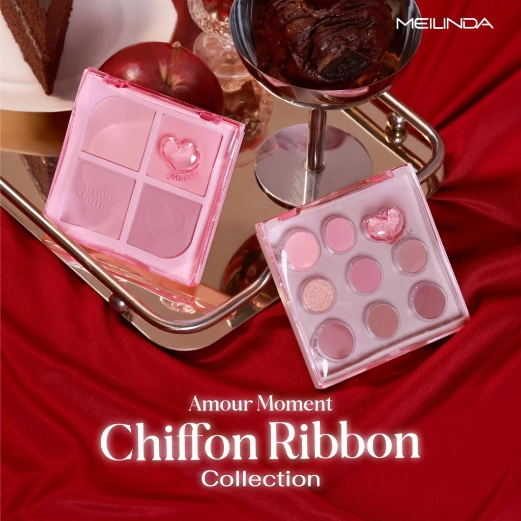 MEILINDA Chiffon Ribbon Blush พาเลท+คอนทัวร์+ไฮไลท์ ครบชุด thumbnail 4