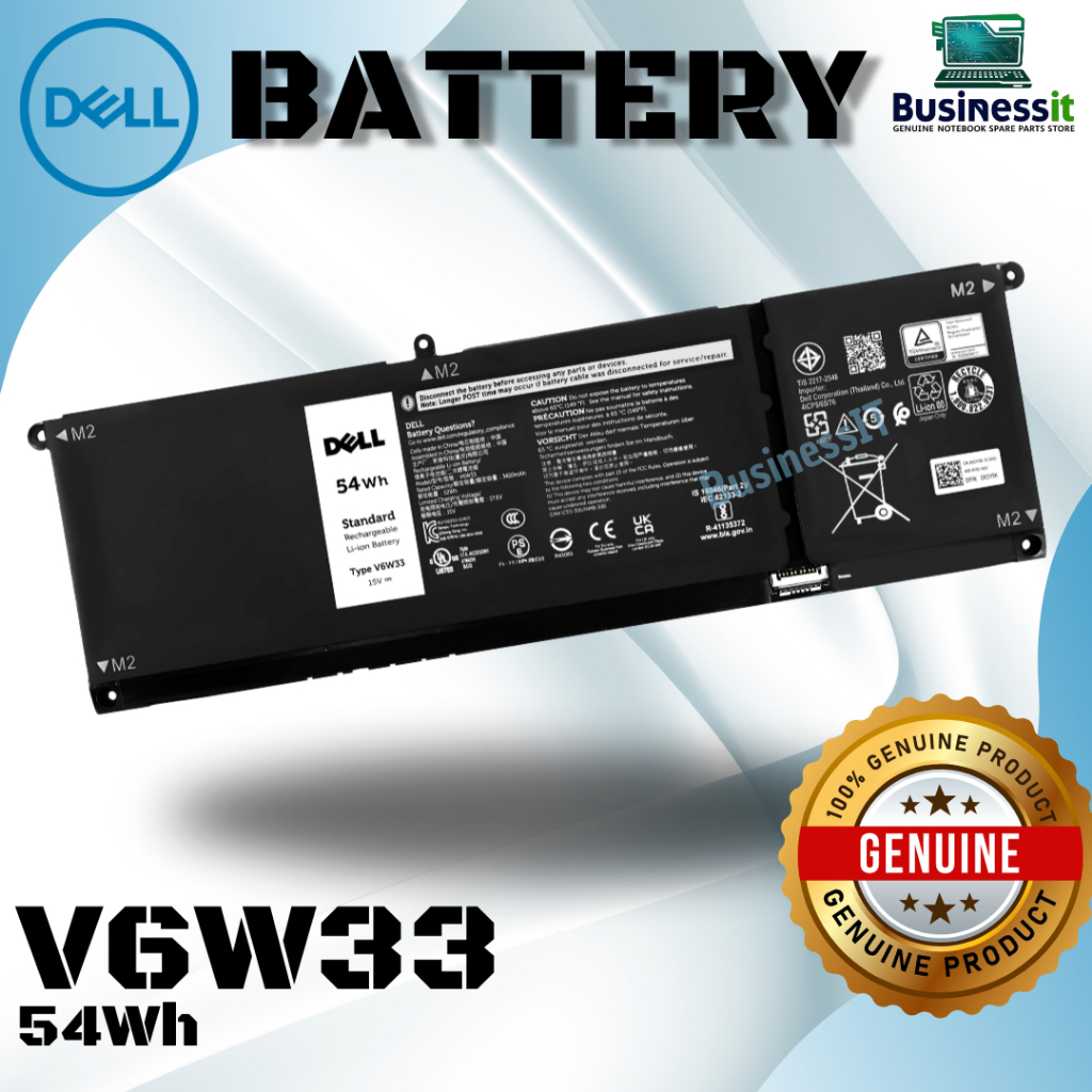 Battery Dell Latitude 3320 3330 3420 3430 3520 3530 แบต เดล V6W33 VKYJX แท้ ศูนย์ DELL Thailand