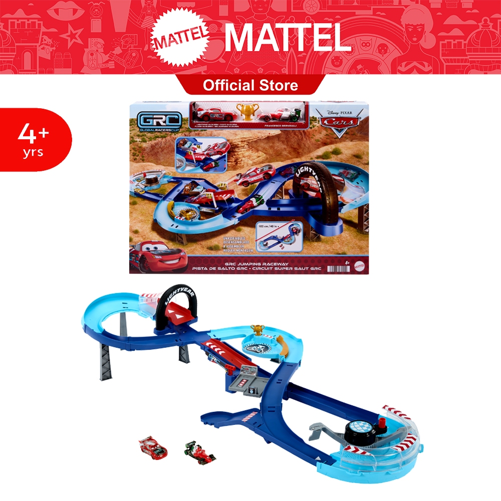 Disney Pixar Cars Global Racers Cup GRC Jumping Raceway Playset คาร์ส ชุดสนามแข่งวิบาก จีอาร์ซี โกลบอลเรเซอร์สคัพ HXJ32