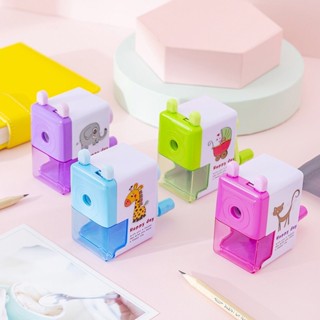 {Chuanchuan}เครื่องเหลาดินสอแบบมือหมุน 5*4*8cm มินิเครื่องเห…