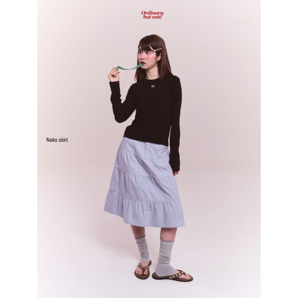 ODBC Neko skirt  กระโปรงดีเทลปักหมุด signature ราคา ถูกที่สุด ดีลบีเคเค แกลเลอรีภาพที่ 6