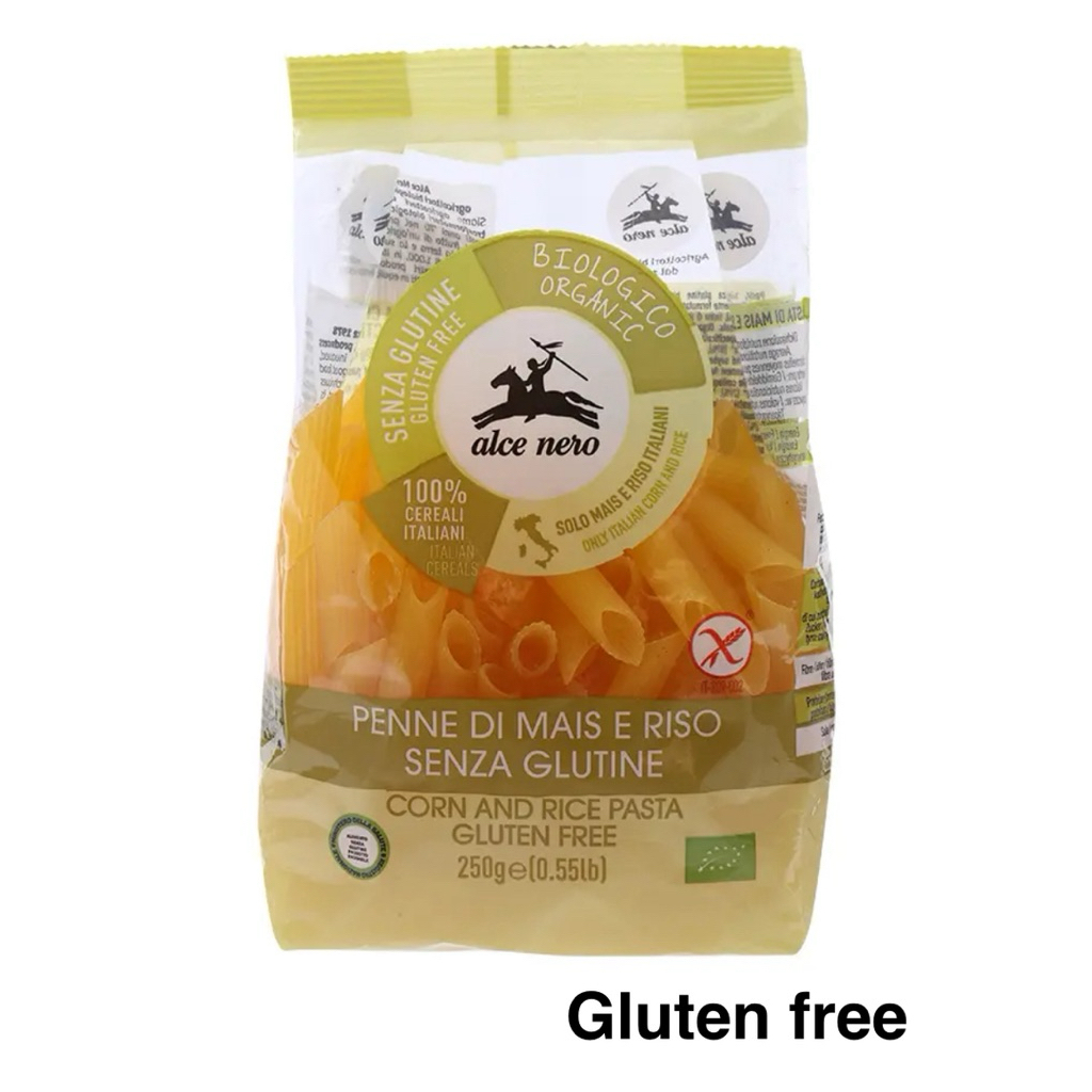 Alce Nero Organic Gluten Free Penne/Gluten Free Fusili /Gluten Free Spaghetti 250g สปาเก๊ตตี้ปราศจาก