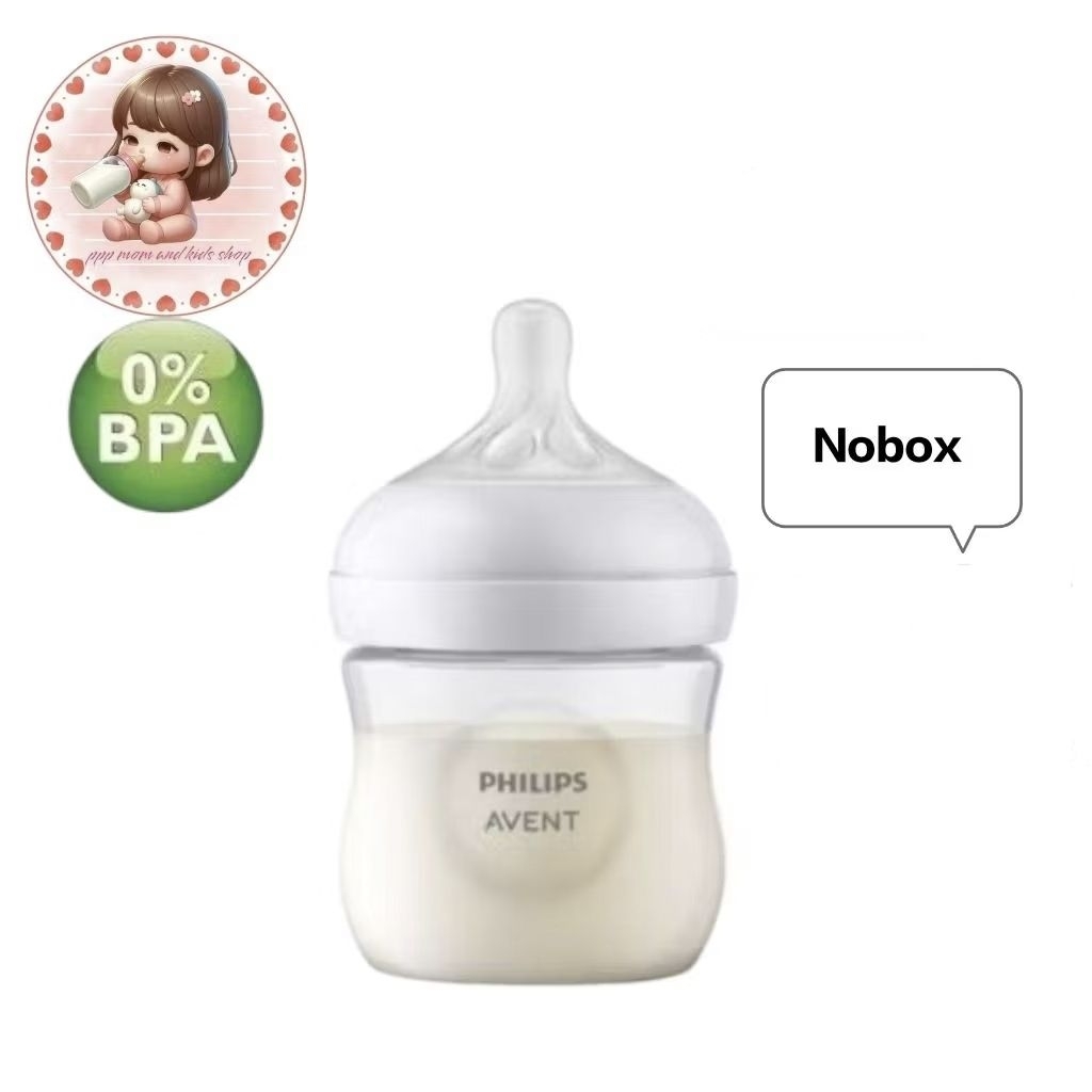 Philips Avent Naturl ศูนย์ไทยแท้ 100% ขนาด 4 oz.พร้อมจุกเสมื่อนนมแม่เบอร์2(Nobox)