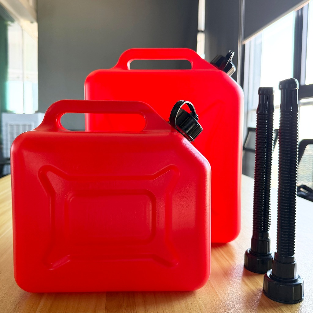 มีแถบดูน้ำมัน ถังน้ำมันสำรอง แกลลอนน้ำมัน แกลลอนน้ำมันเชื้อเพลิงสำรอง 5 / 10 / 20ลิตร (เติมเบนซิน/ดีเซล)