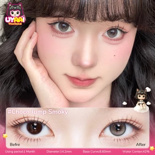 UYAAI คอนแทคเลนส์ น้ำตาล สัมผัสด้วยสีธรรมชาติ สามารถใช้สำหรับ แต่งหน้าตา รายเดือน ตาปกติ น้ำเงิน