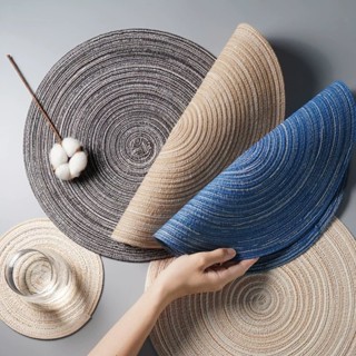 ทักรับลด แผ่นรองจาน แบบกลม ที่รองจาน ล้างได้ แห้งไว มี4สี 4ข…