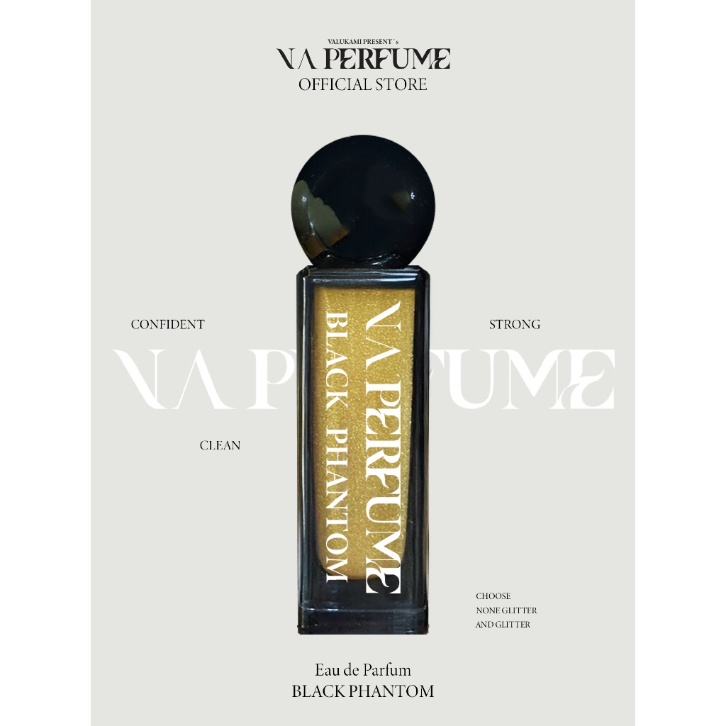 น้ำหอมกลิตเตอร์ VAPERFUME Black Phantom วาเพอร์ฟูม น้ำหอมผู้ชายติดทน 30ml.