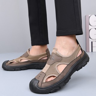 Beemory รองเท้าแตะผู้ชาย ผลิตจากวัสดุยางระบายอากาศได้ดี เพื่…