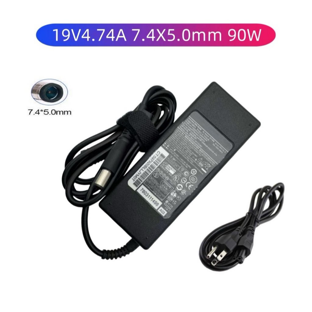 OEM อะแดปเตอร์ HP Compaq รุ่น 19V4.74A 7.4x5.0mm หัวเข็ม (สีดำ)