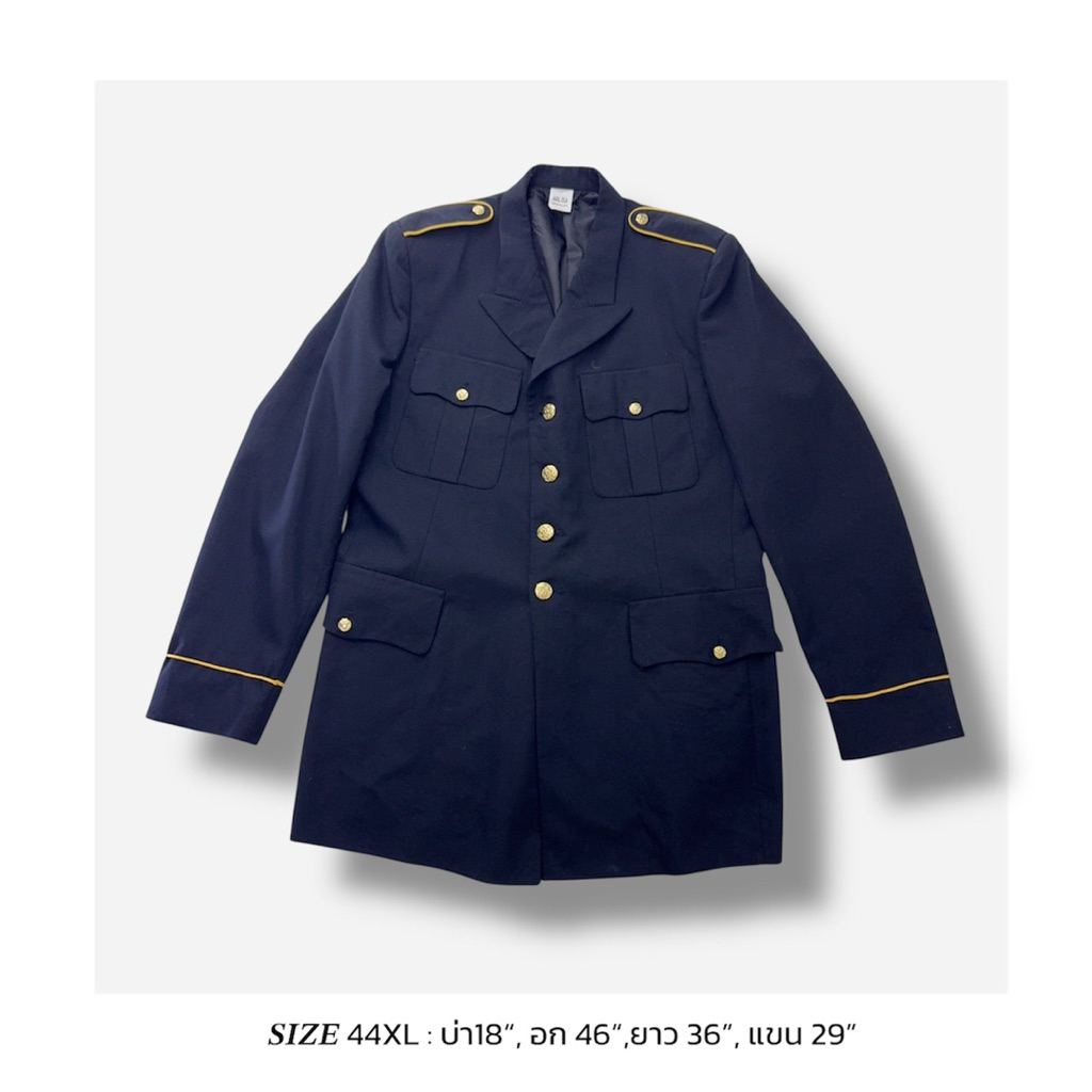 Male Army Service Uniform ASU Dress Blue Enlisted Coat Jacket เครื่องแบบทหารอเมริกา