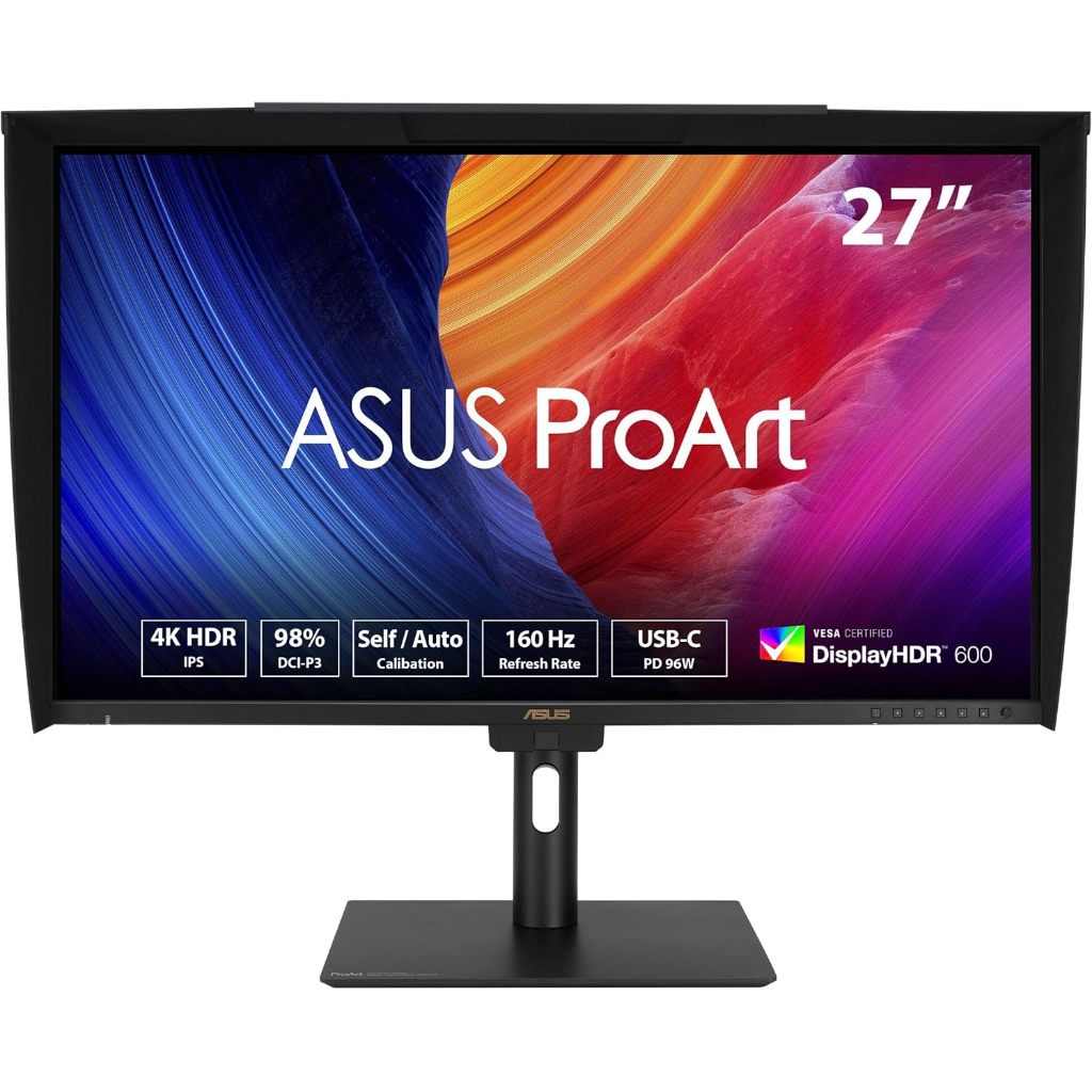 ASUS ProArt Display PA27UCGE Professional 4K Monitor 27" IPS Panel, 160Hz, HDR-10, 600 nits, 98% DCI