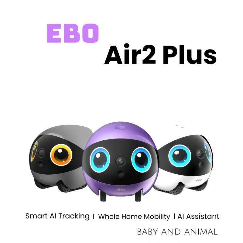 【New Arrival】Enabot EBO AIR 2 PLUSกล้องเคลื่อนที่อัจฉริยะหุ่นยนต์ตรวจสอบสัตว์เลี้ยง, กล้องเคลื่อนย้า