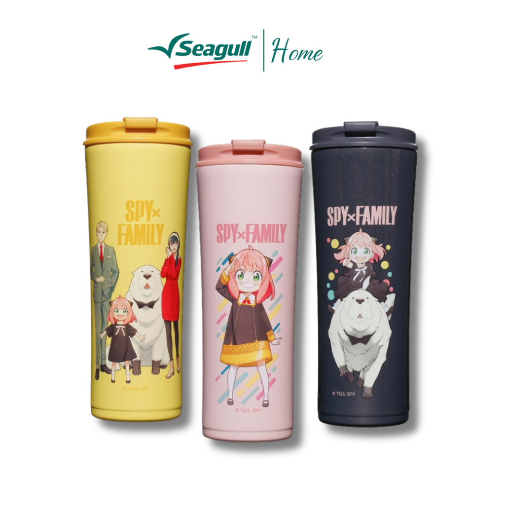 Seagull แก้วน้ำสุญญากาศ SPYxFAMILY (0.7 ลิตร) ลายลิขสิทธิ์ มี 3 สี ให้เลือก (สีชมพู/สีเหลือง/สีดำ)