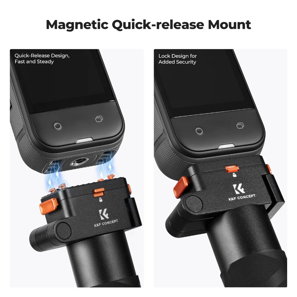 K&F CONCEPT Magnetic invisible Selfie Stick ไม้เซลฟี่พับได้ 89ซม. สำหรับInsta360 X5/X4 Air thumbnail 5