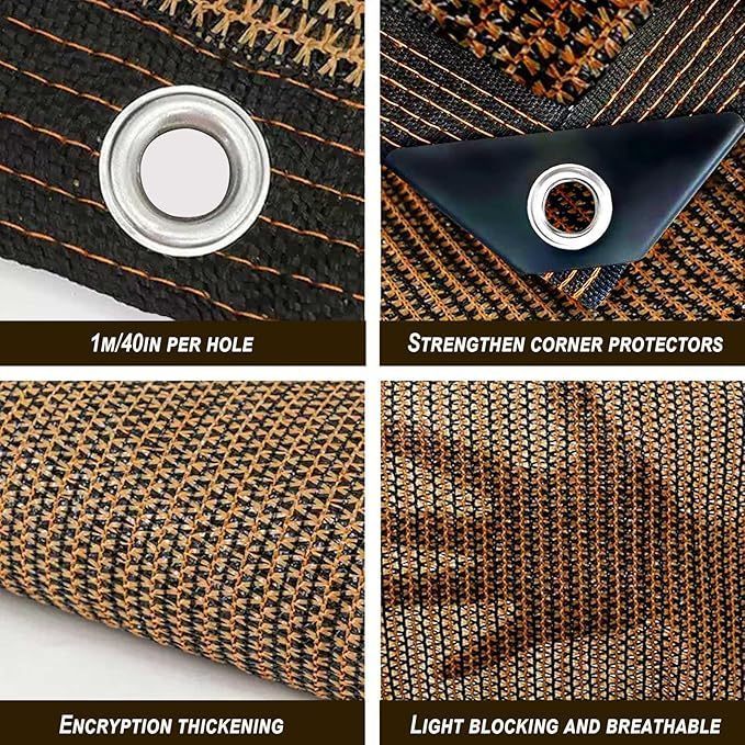 Aimi สแลนกันแดด ตาข่ายบังแดด ผ้าใบบังแดด ตาข่ายบังแดด กันยูวี บังแดดได้ 99.99% สการเกษตร/เชิงพาณิชย์ 3 สี,14 ขนาด - รูปที่ 5