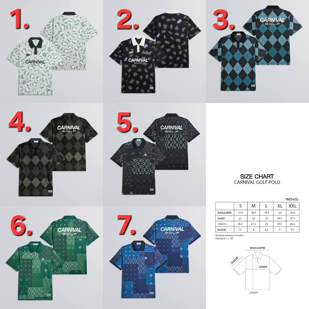 [ ของแท้ ] เสื้อโปโล Carnival Golf Spring Summer 2026 “Exploring Beyond” Collection POLO ของใหม่ พร้อมส่ง