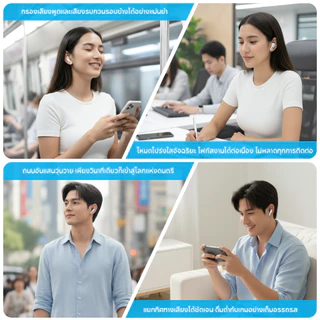 VINKO S10 Pro NC หูฟังบลูทูธ TWS แบบอินเอียร์ รุ่น Bluetooth 6.0 ANC+ENC พร้อมระบบตัดเสียงรบกวน AI ไมค์ หูฟัง Wireless