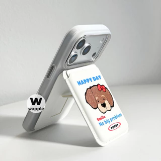 wapple-MagSafe Wallet Card Stand ลายการ์ตูน กระเป๋าติดโทรศัพท์ใส่บัตรได้2ใบ