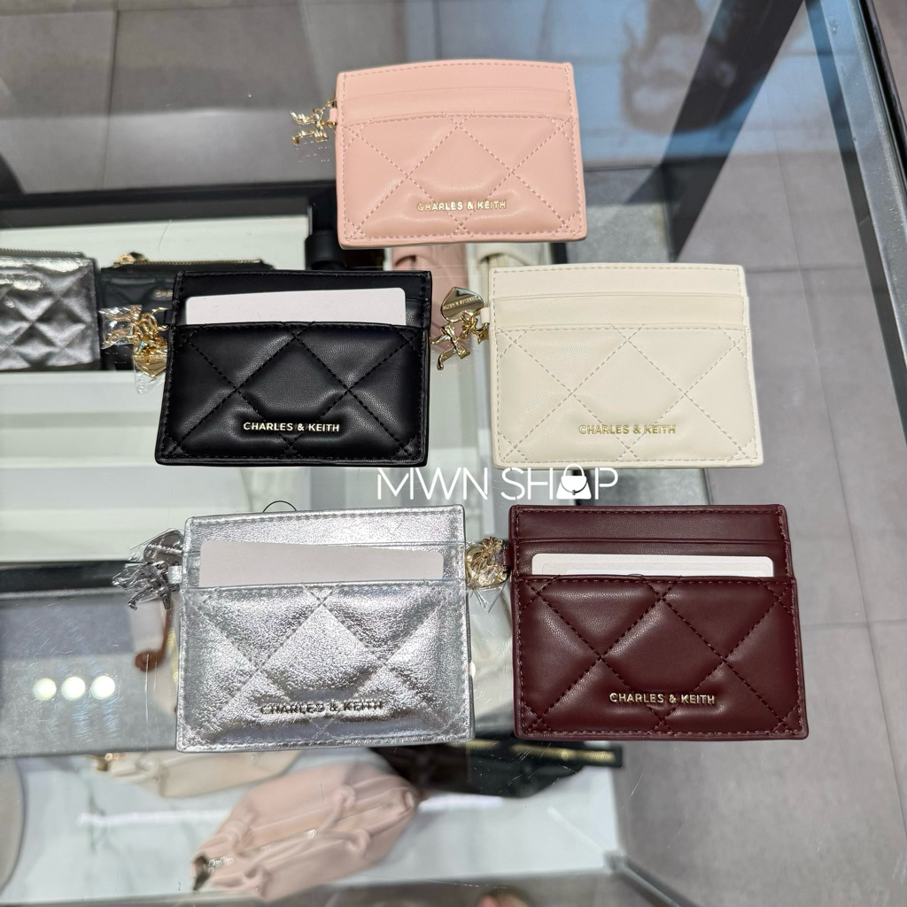 Charles&keith กระเป๋าใส่บัตร มีโค้ดลด30% arrietty พร้อมกล่อง ถุงกระดาษ ของแท้จากชอป ราคา ถูกที่สุด ดีลบีเคเค