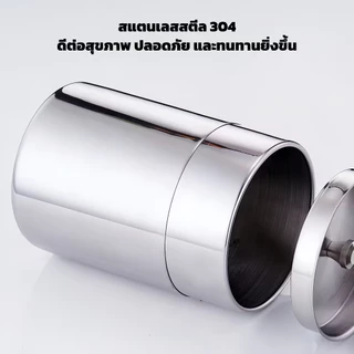 กระปุกเก็บชา กระป๋องทรงกระบอก เก็บมัทฉะ โหลสแตนเลส304 กันความชื้น Jar สำหรับ Home การเก็บรักษากาแฟ