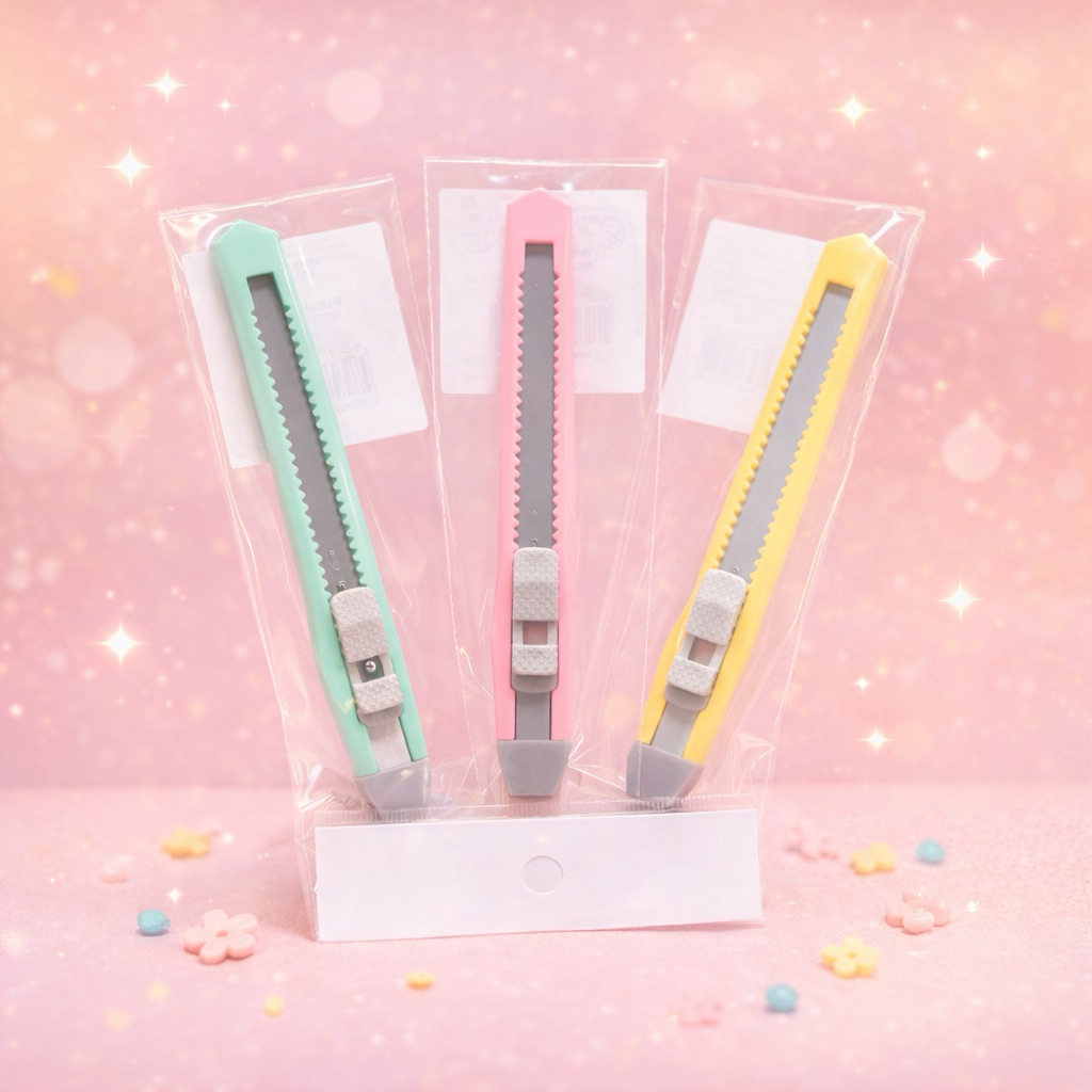 ส่งด่วน คัตเตอร์ มีดคัตเตอร์ คัคเตอร์พกพา (1 ชิ้น)  Paper Cutter Knife