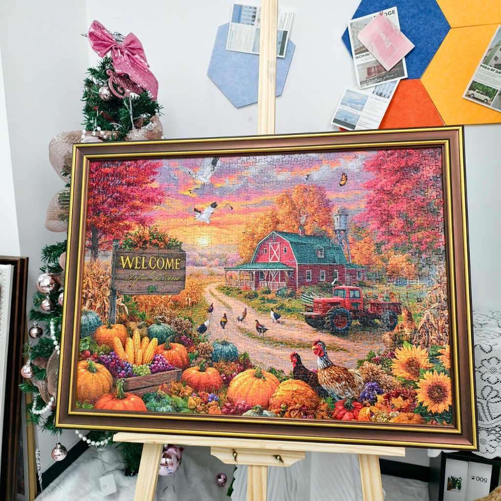 (พร้อมส่ง) จิ๊กซอว์ 1000 ชิ้น ชนิดกระดาษหนา ไม่มีสัญลักษณ์ด้านหลัง Jigsaw Puzzle สำหรับวัยรุ่นและผู้ใหญ่ งานอดิเรก - รูปที่ 3