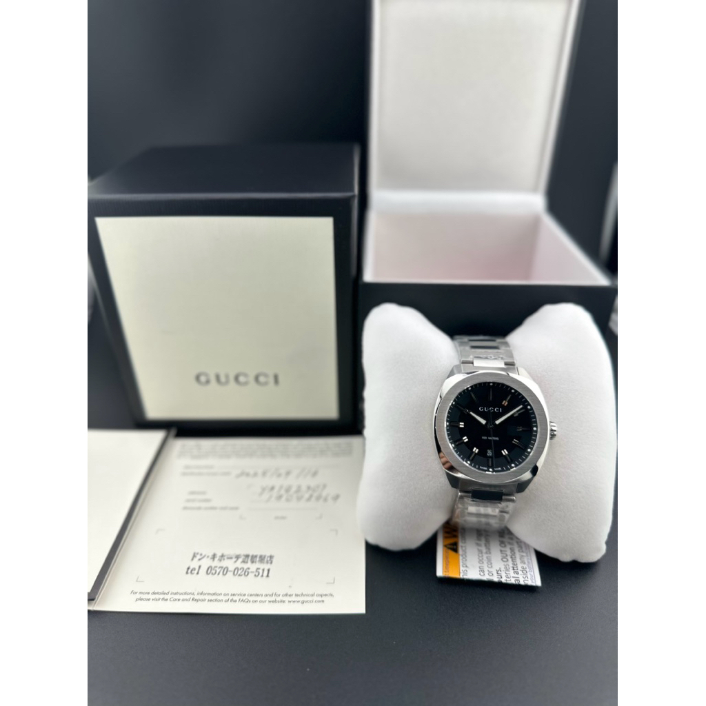 Gucci 2570 Ya142301 หน้าปัดดำ