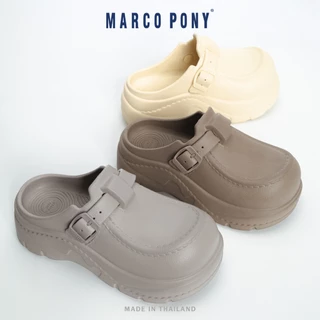 Marco Pony รองเท้าแตะแบบสวม ทรงหัวโต แฟชั่นผู้หญิง วัสดุ EVA เสริมส้นเท้า ใส่สบายเท้า MH9037