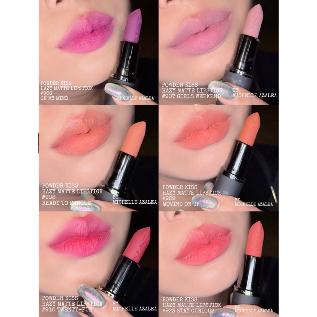(มีครบทุกสี) MAC Powder Kiss Hazy Matte Lipstick ลิปเนื้อแมตต์ใหม่ 