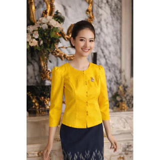 เสื้อไหมลาวอัดผ้ากาวทั้งตัว