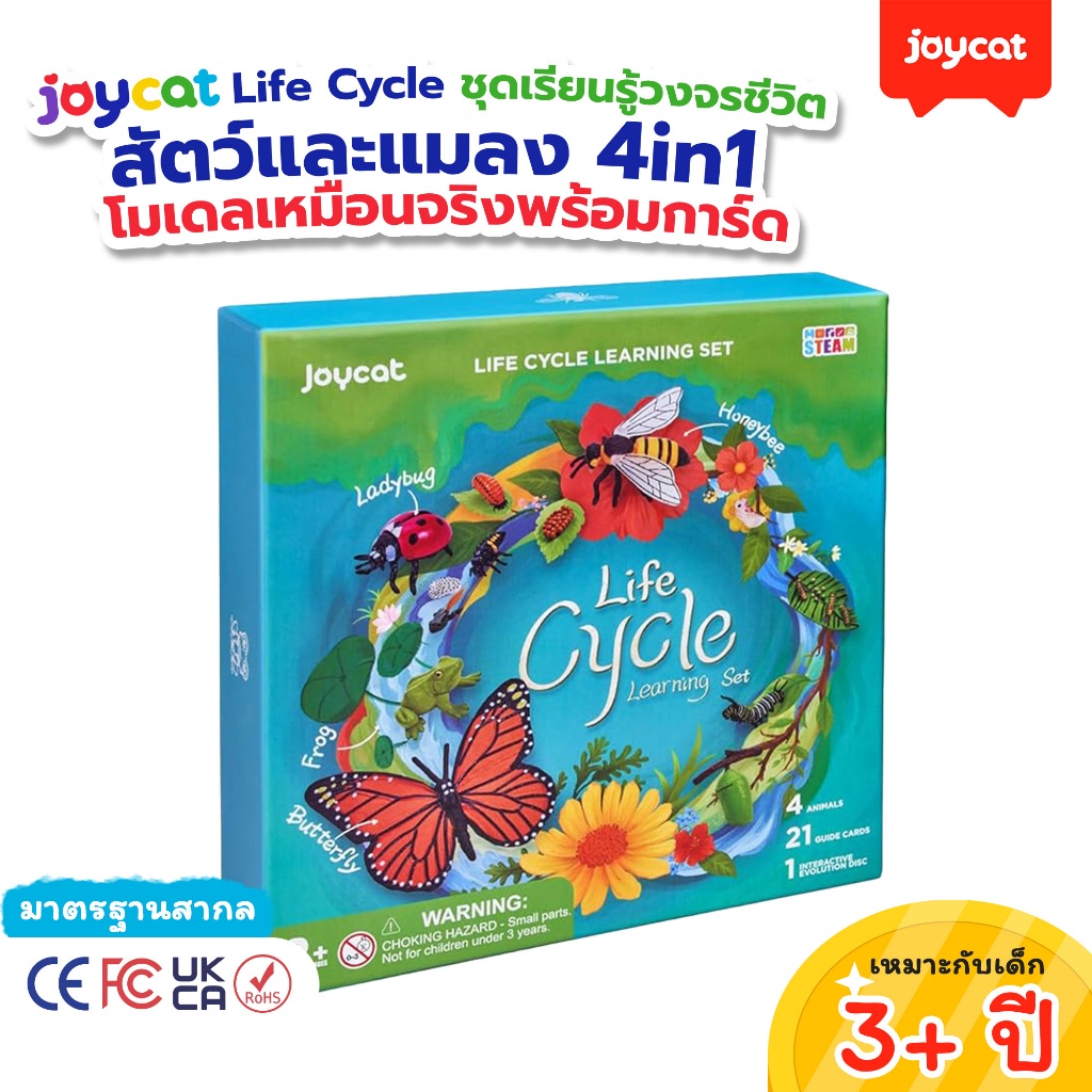 JoyCat ชุดเรียนรู้วงจรชีวิตสัตว์ 4in1 (Life Cycle) ของเล่นเสริมพัฒนาการเด็ก 3-8 ปี วัสดุเกรดพรีเมียม ปลอดภัย มาตรฐานสากล - รูปที่ 2