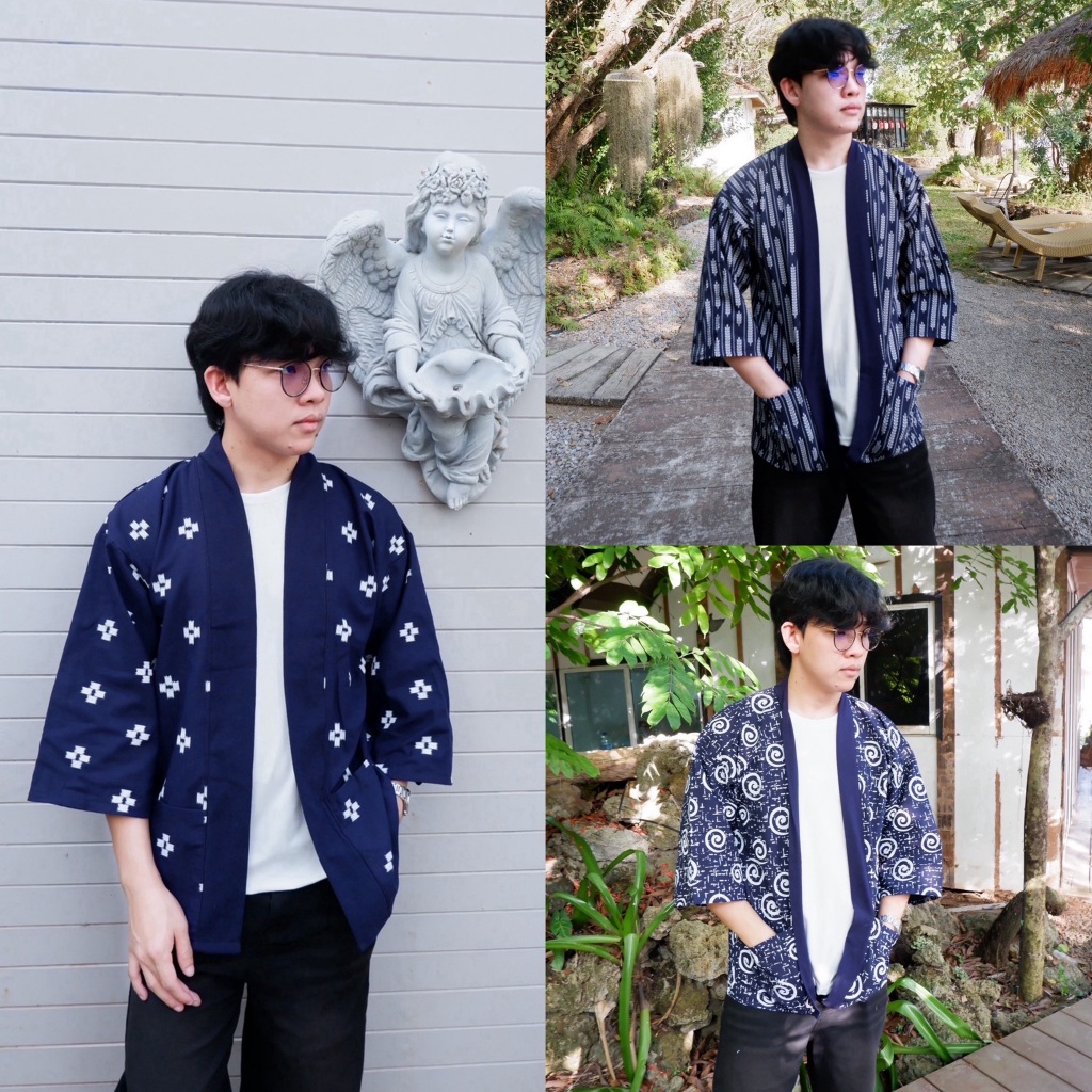 เสื้อคลุมพื้นเมืองผู้ชาย งานผ้าฝ้ายพิมพ์ลาย/สินค้ามีพร้อมส่ง