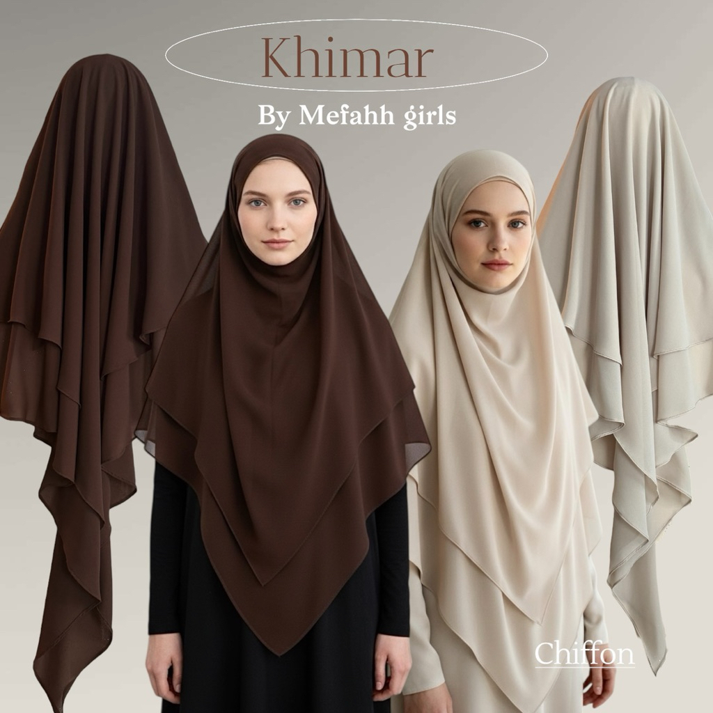 KhimarbyMefahhgirlsผ้าคลุมคีมาร์2ชั้น