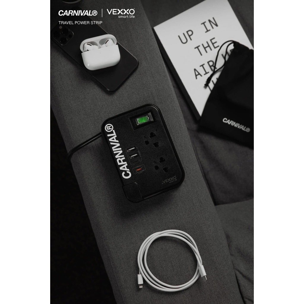 ปลั๊กสามตาCARNIVAL® X VEXXO TRAVEL POWER STRIP