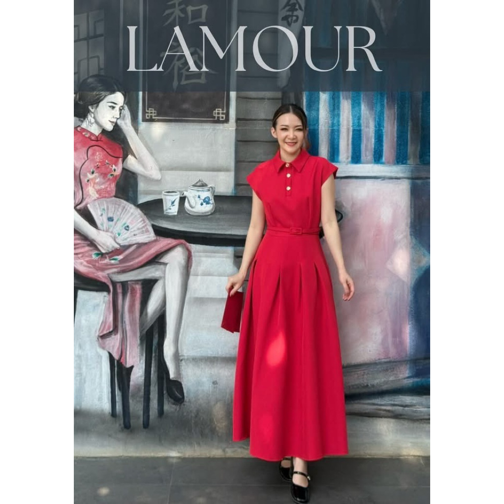 เดรสแดง Lamour elegant