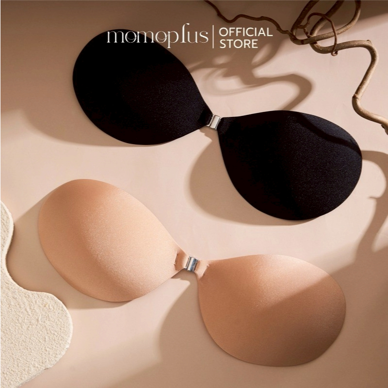 MOMOPLUS บราปีกนก บราทรงกลมรุ่นใหม่ บราดันทรง ตะขอสแตนเลส กาวเหนียวติดทน  กันน้ำ กันเหงื่อ MP011