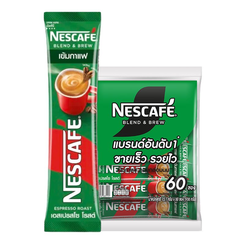 1 แพ็ค (60ซอง) เนสกาแฟ 3IN1 ขนาด 60 ซอง