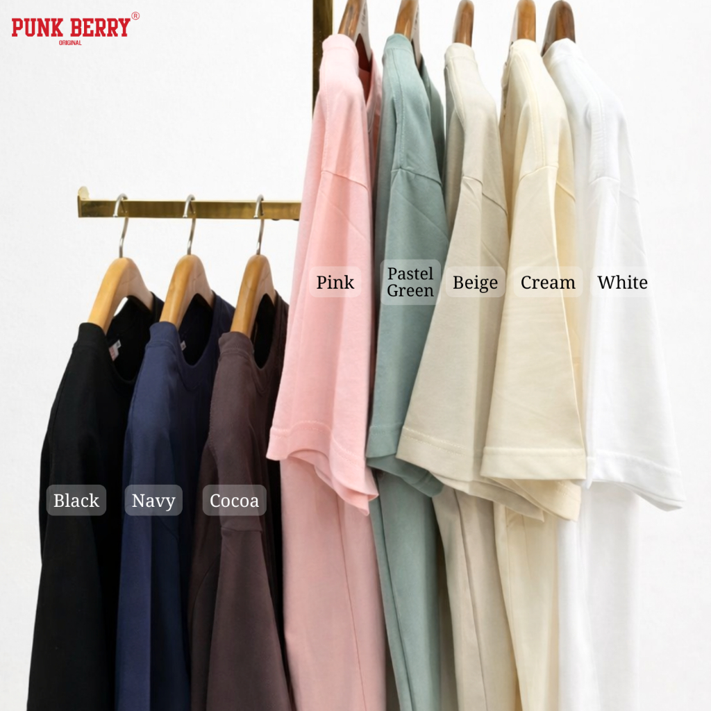 PUNK BERRY Plain Tee เสื้อเปล่า พิมพ์โลโก้ดารุมะ