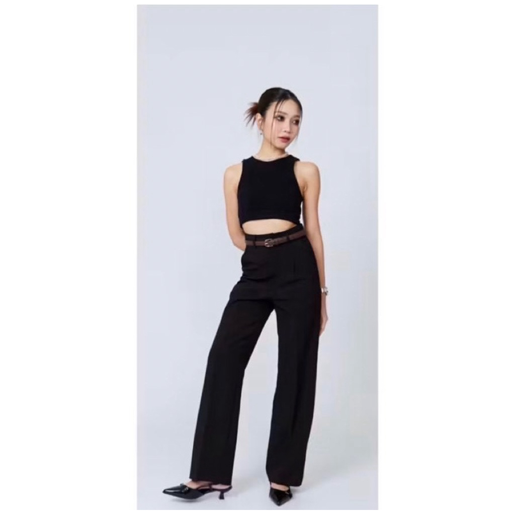 กางเกงทรงกระบอก-กลาง(มือ1)(wanisa.studio)