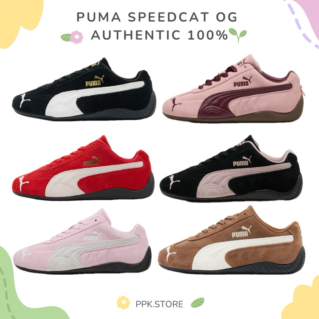 (พร้อมส่ง) PUMA Speedcat OG "Black White/Red White/Pink White/Black Mauve Mist" (แท้100%)