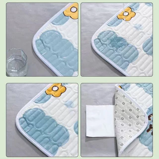 💘💘ผ้ารองฉี่เด็กแรกเกิด ผ้ารองฉี่ผู้ใหญ่ 50x70cm/70x90cm/80×120cm/120×150cm ลายการ์ตูนน่ารัก ซึมซับได้มาก