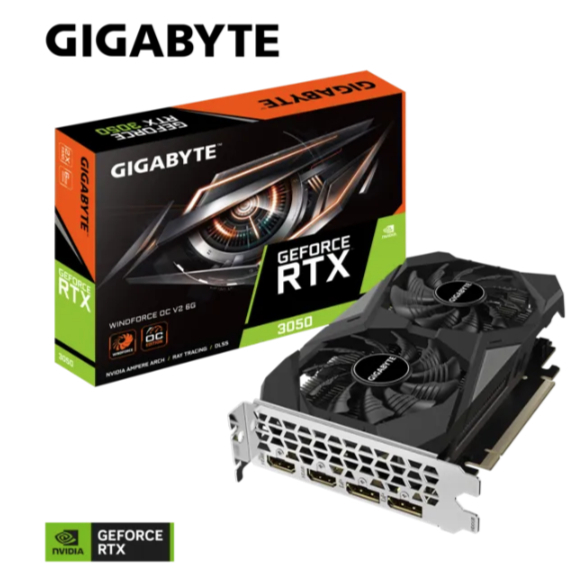GIGABYTE GeForce RTX 3050 WINDFORCE OC V2 6G (GV-N3050WF2OCV2-6GD)