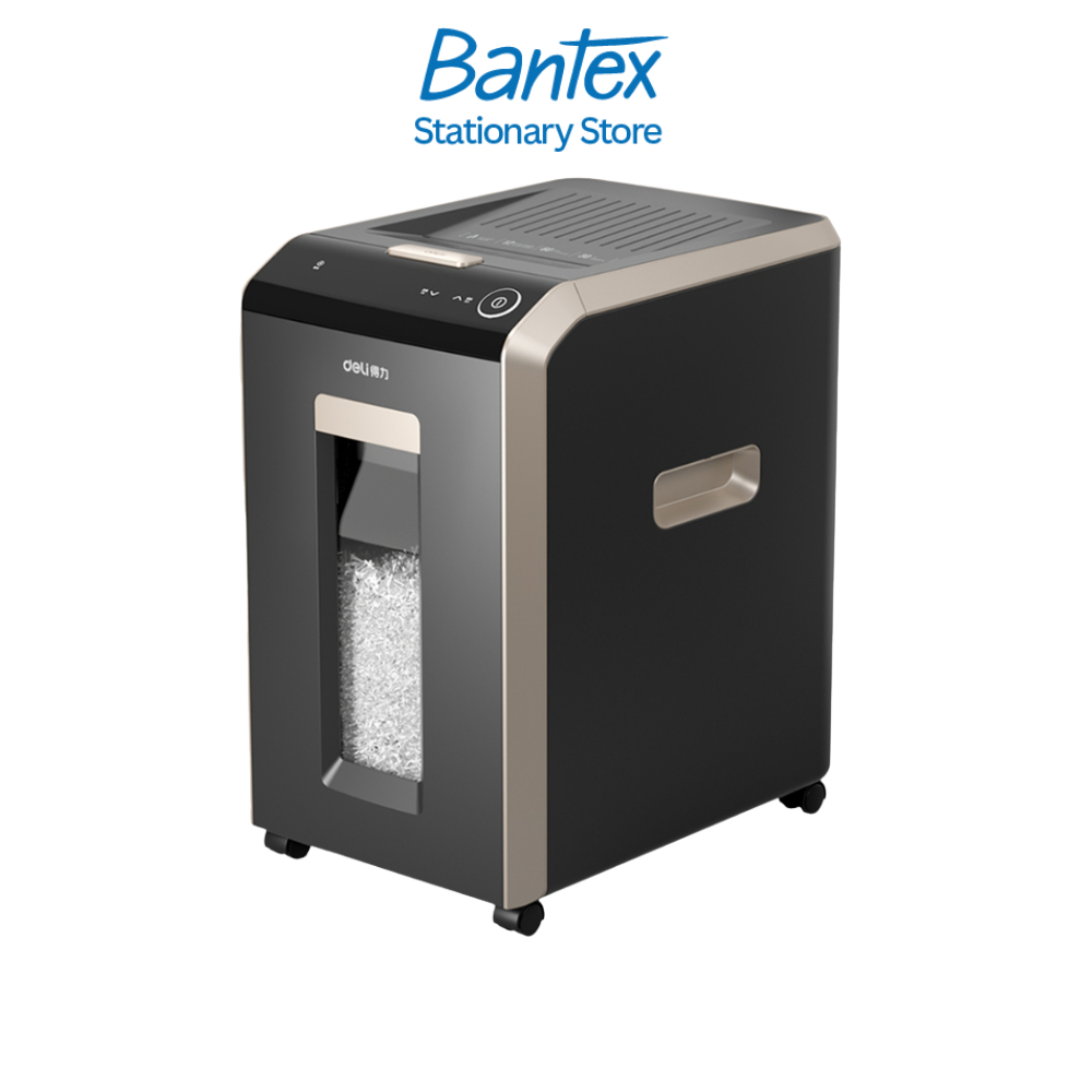 [ของแถมฟรี] Deli เครื่องทำลายเอกสาร ย่อยกระดาษอัตโนมัติ ขนาดA4 12แผ่น/60นาที Paper Shredder