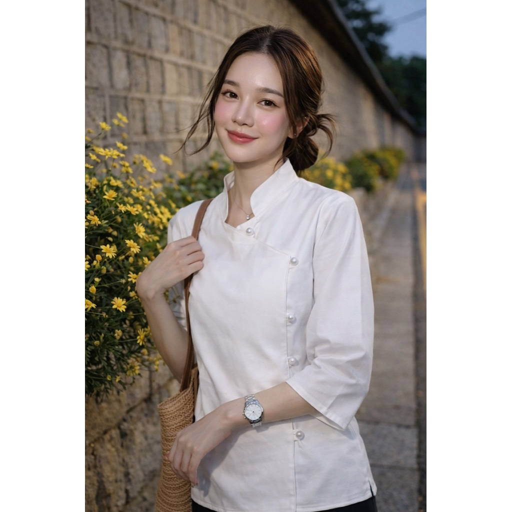 แบบเสื้อสีขาว ที่พร้อมส่ง ชุดที่1 ราคา ถูกที่สุด ดีลบีเคเค แกลเลอรีภาพที่ 6