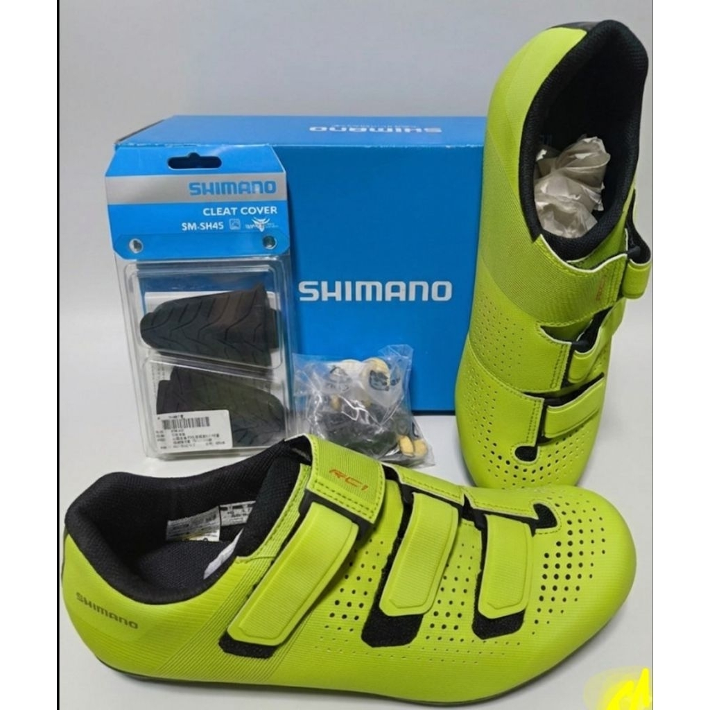 รองเท้าปั่นจักรยานเสือหมอบ SHIMANO ROAD RC1 SH-RC100 YELLOW สีเหลืองไซส์ 44/27.8/9.7 ของใหม่