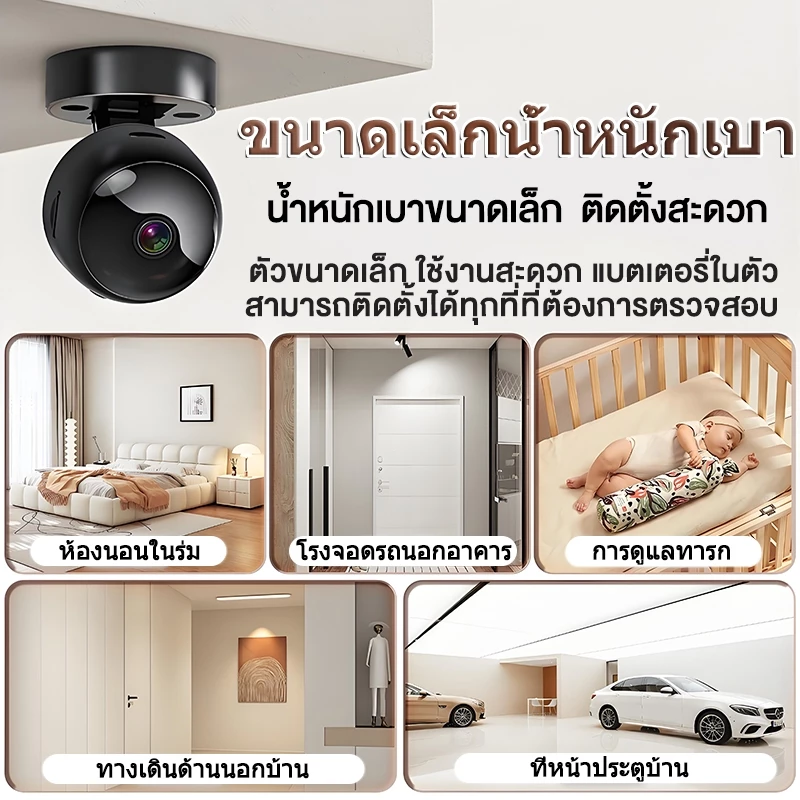 【มุมกว้างพิเศษ 360°】 8K/Full HD กล้องวงจร กล้องแอบ กล้อง 360 องศา กล้องรูเข็ม ก้องวงจรปิด วงจรปิด mini camera thumbnail 10