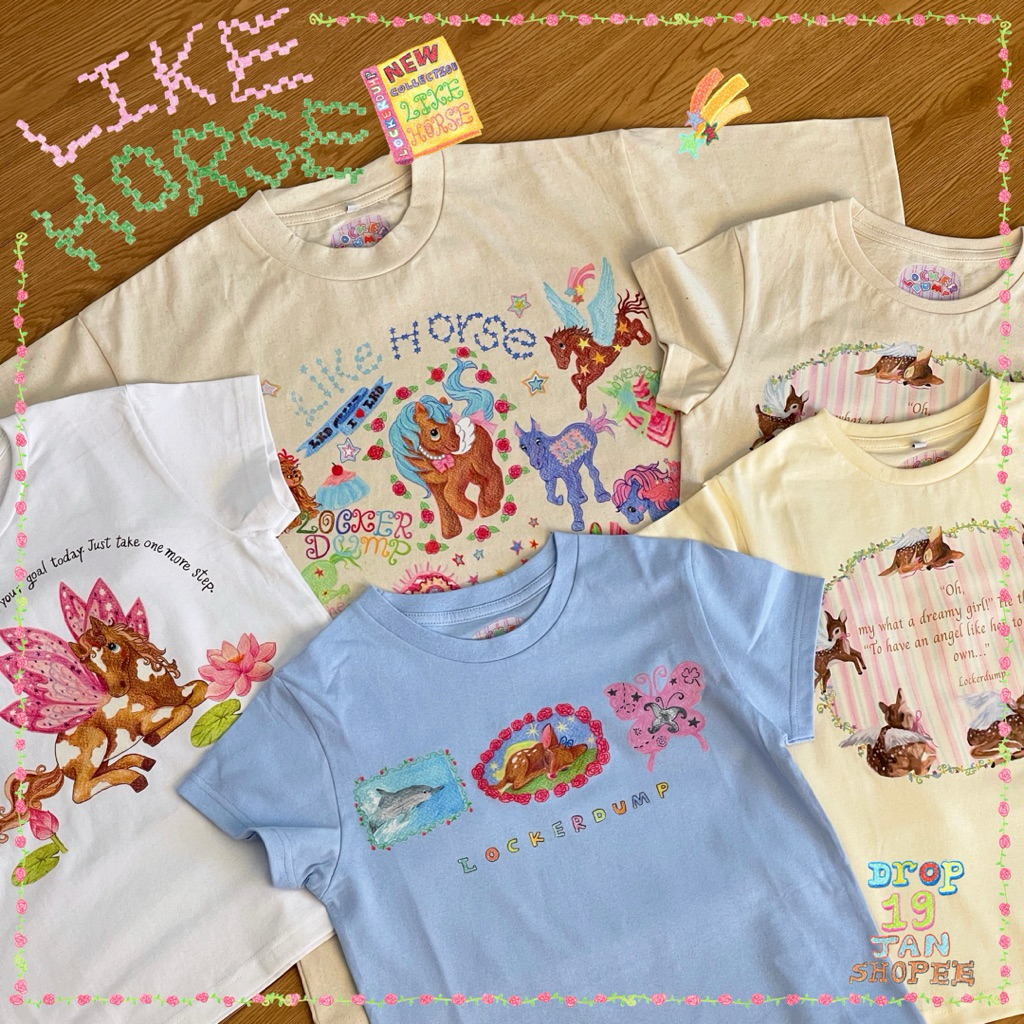 (พร้อมส่ง)like horse collection(oversized & baby tee)สวัสดีปีม้า 🐴🎀💭