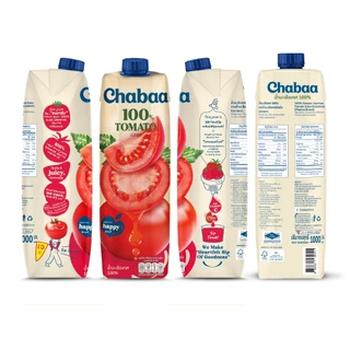 CHABAA น้ำมะเขือเทศ 100% 1000 มล. 1 กล่อง
